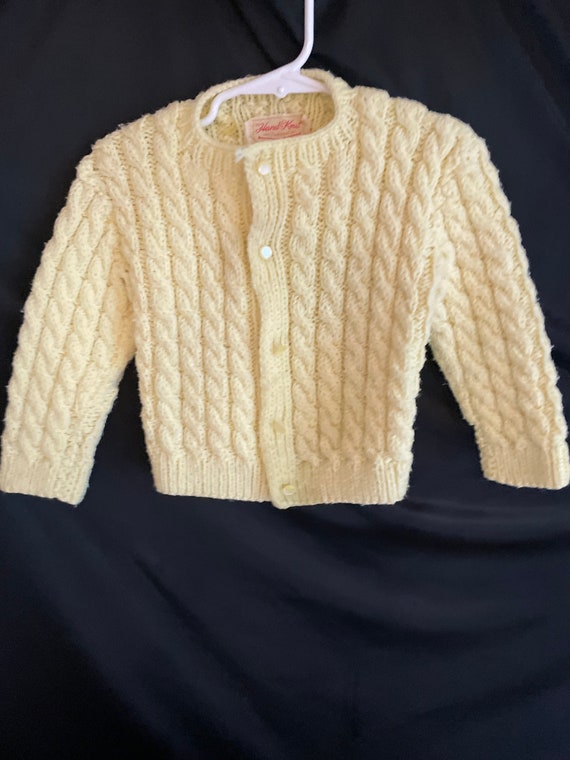 Baby  sweater, Yellow , Hand-knit 18- 24 months ,… - image 2