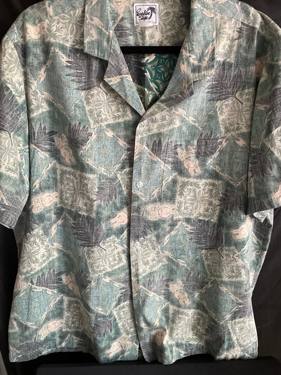 Mens Hawaiian  shirt ,XL , themed ,tiki totem pol… - image 3