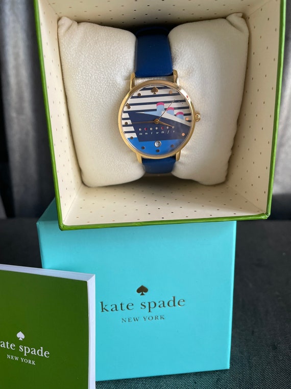 kate spade new york metro three-hand flower watch and earring set