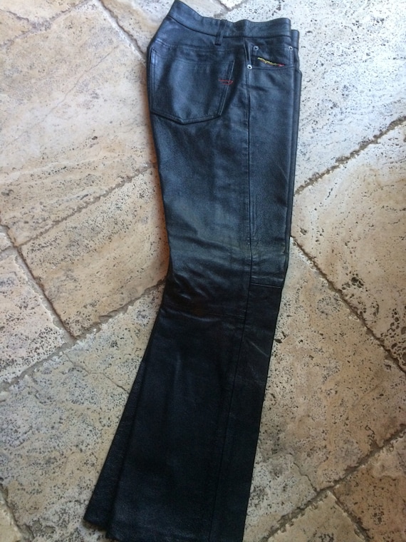 Diesel Black leather pant