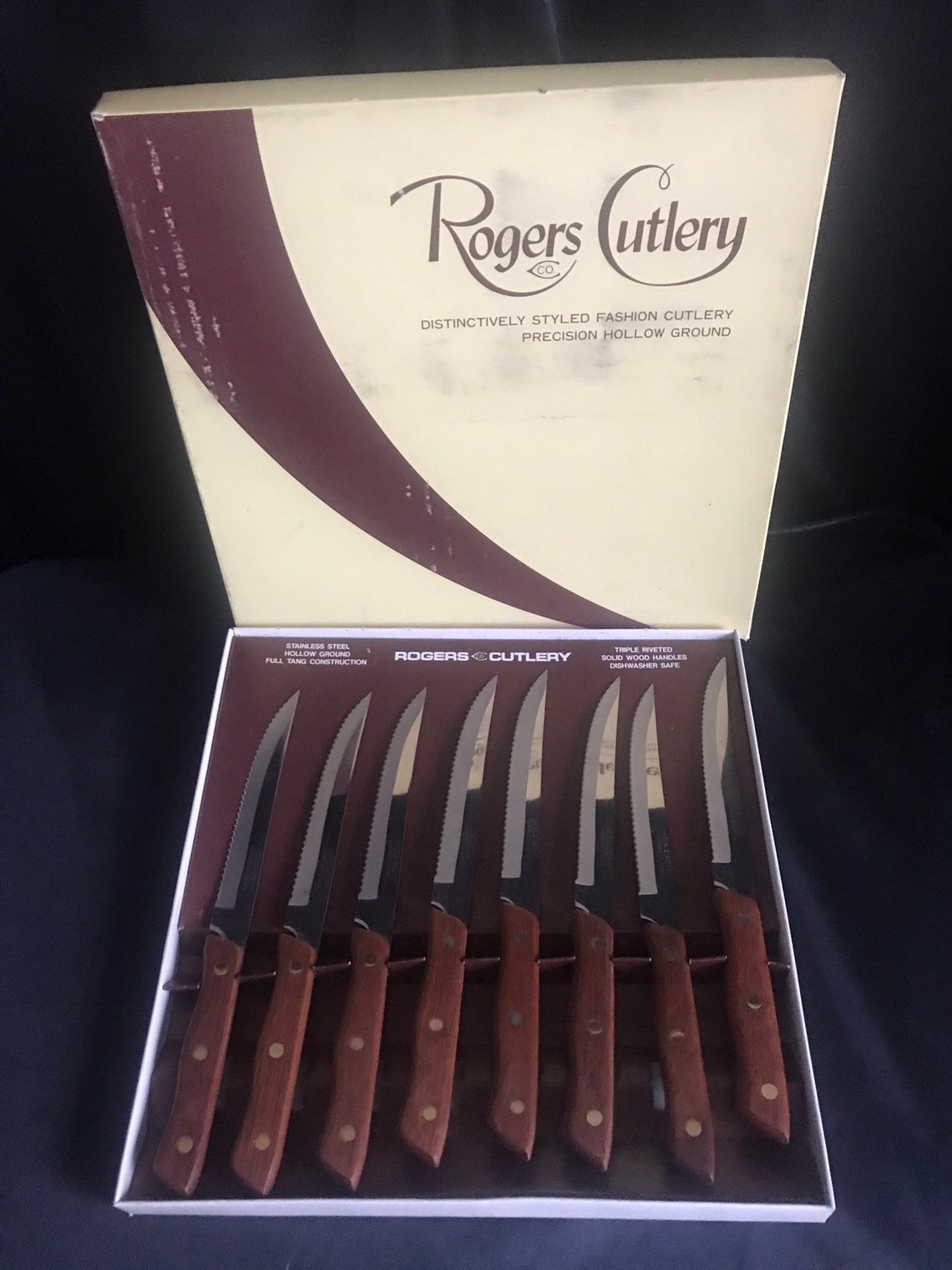 Mid century knife set Rogers cutlery 8 in box utensil Etsy