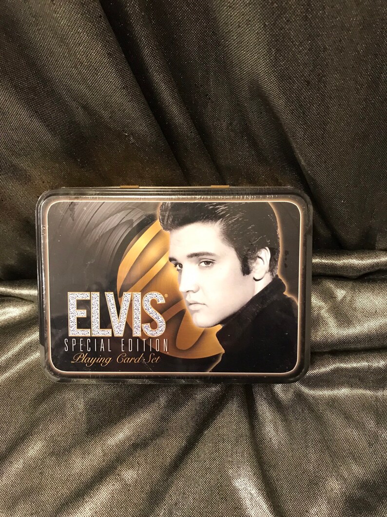 Elvis Presley Special Edition Playing card set collectible Tin new in Box xmas gift Elvis Enthusiast secret santa