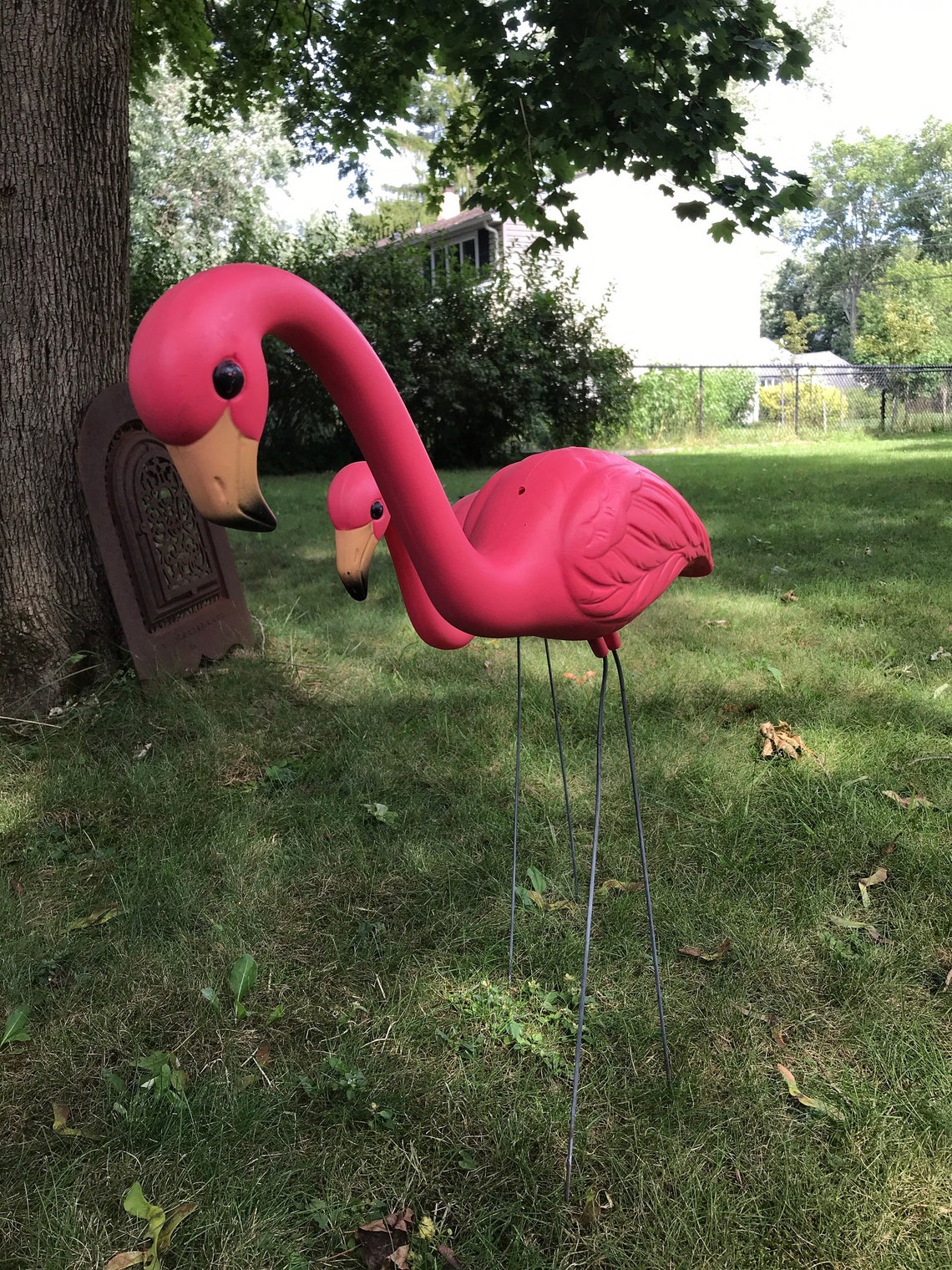 Garden Flamingo Blow Mold Yard Stakes Etsy UK