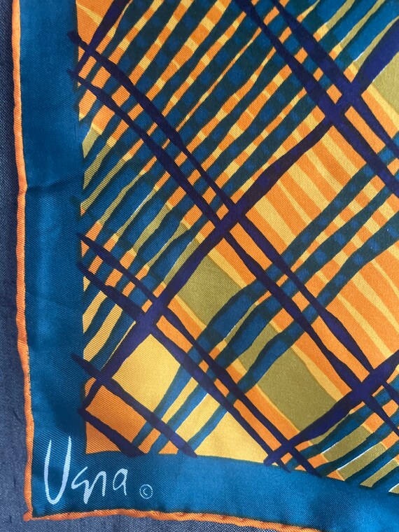 Vtg designer Vera Neumann silk scarf, weave stripe