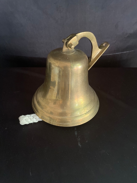 Brass Wall Mount Call Bell , Fence Post , Federal Decor ,large