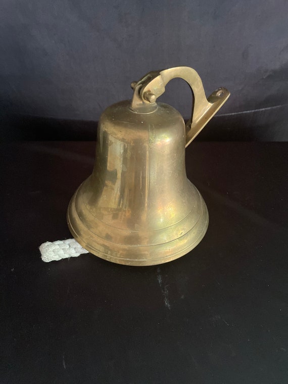 Brass Wall Mount Call Bell , Fence Post , Federal Decor ,large , Farmhouse  , Nautical , Lake House , Nautical Decor -  Canada