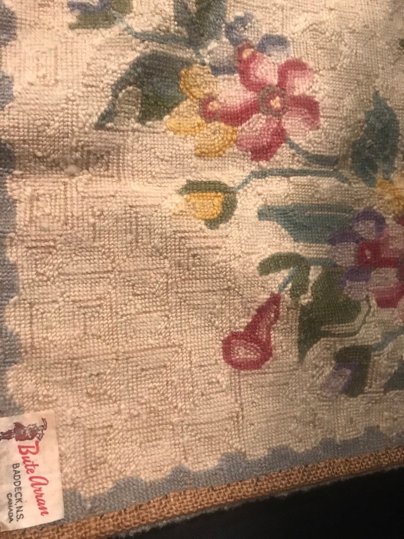 Embroidered Small Wool Rug Wall Decor Tapestry Etsy