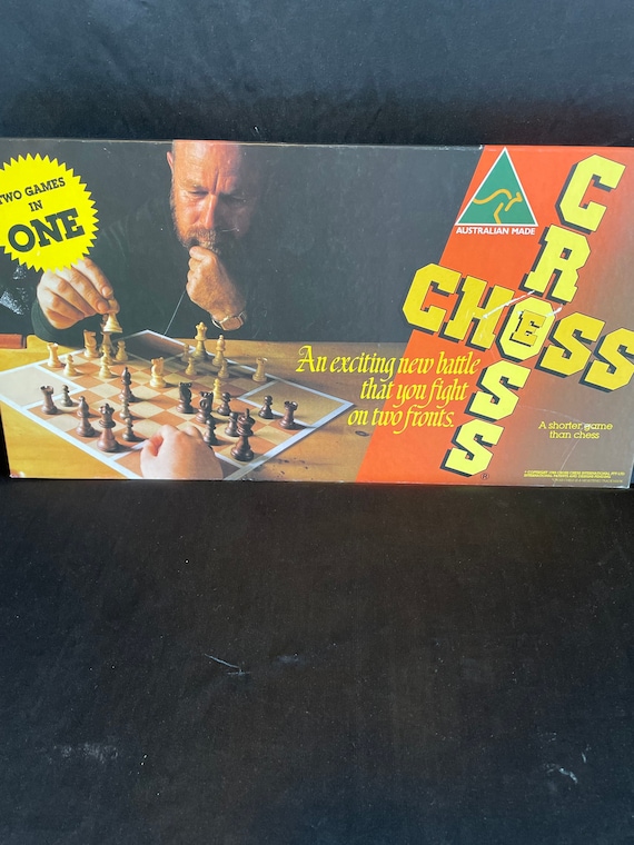 Vtg Cross Chess Game 2 Player Game strategic Board Game A 