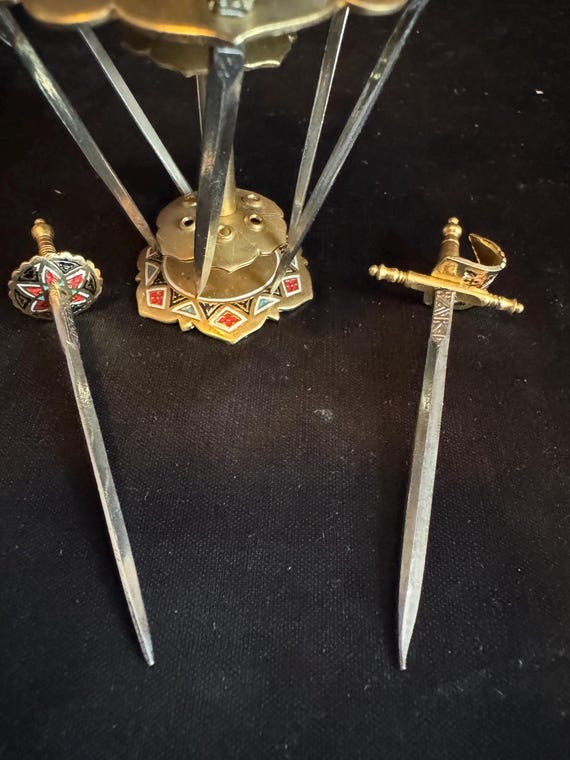 Vintage Appetizer or Martini Cocktails Picks Toledo Spanish Swords