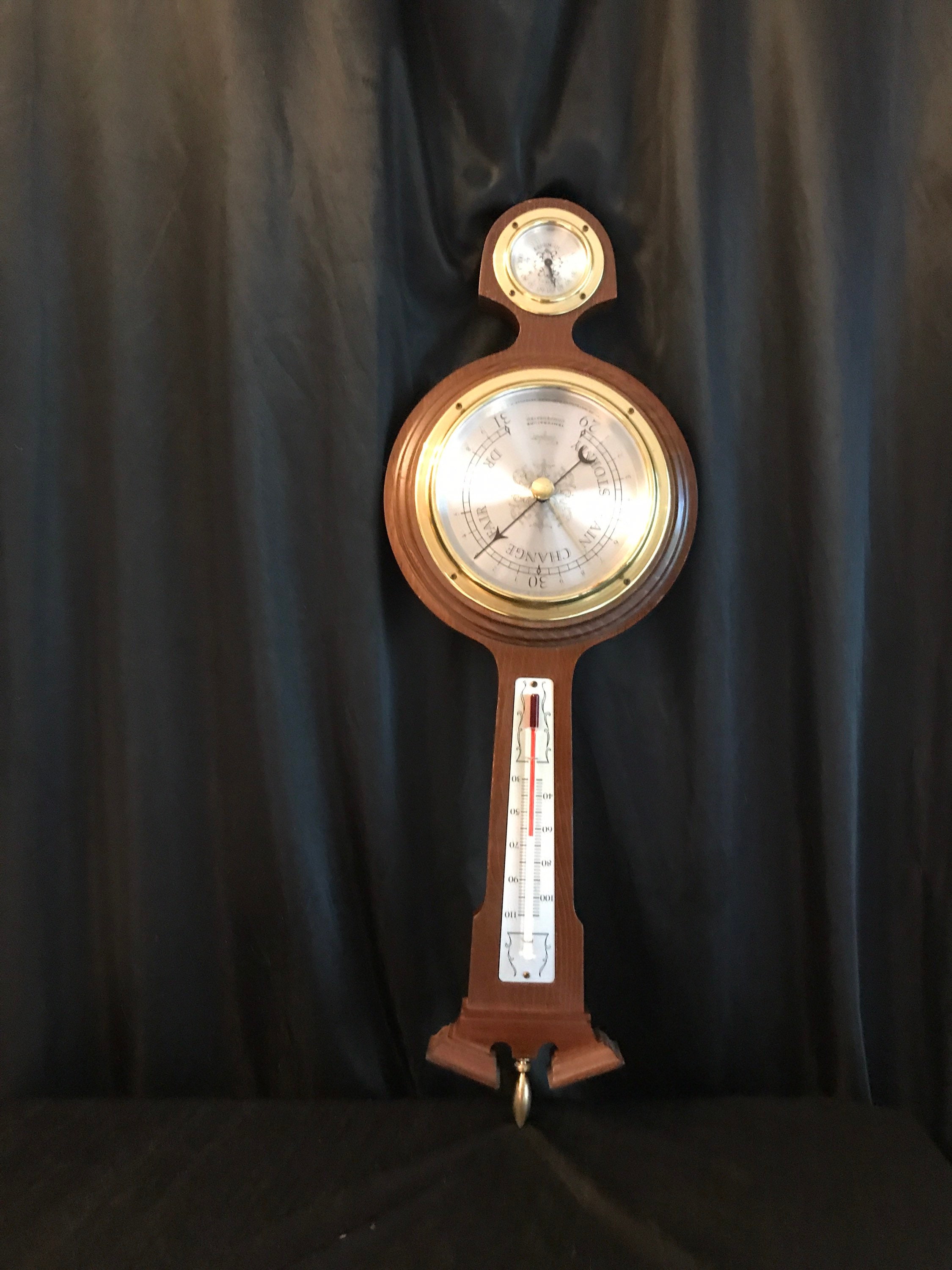 Vintage Airguide Barometer, 1956 Wall Hanging Banjo Barometer, Chicago,  Made in USA, Collectible Barometers, Fathers Day Gift, Antiques 