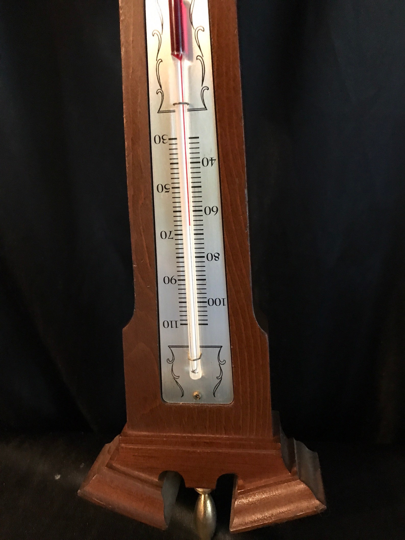 Banjo Barometer Storm Weather , Thermometer Indicator Taylor Instrument ...