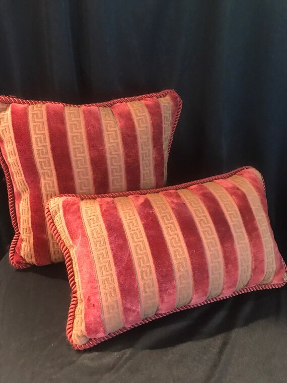 Button Square Velvet Cushion Pillow