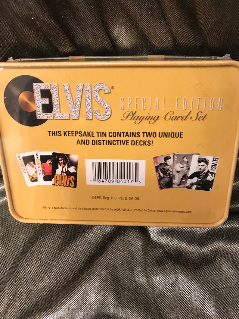 Elvis Presley Special Edition Playing card set collectible Tin new in Box xmas gift Elvis Enthusiast secret santa