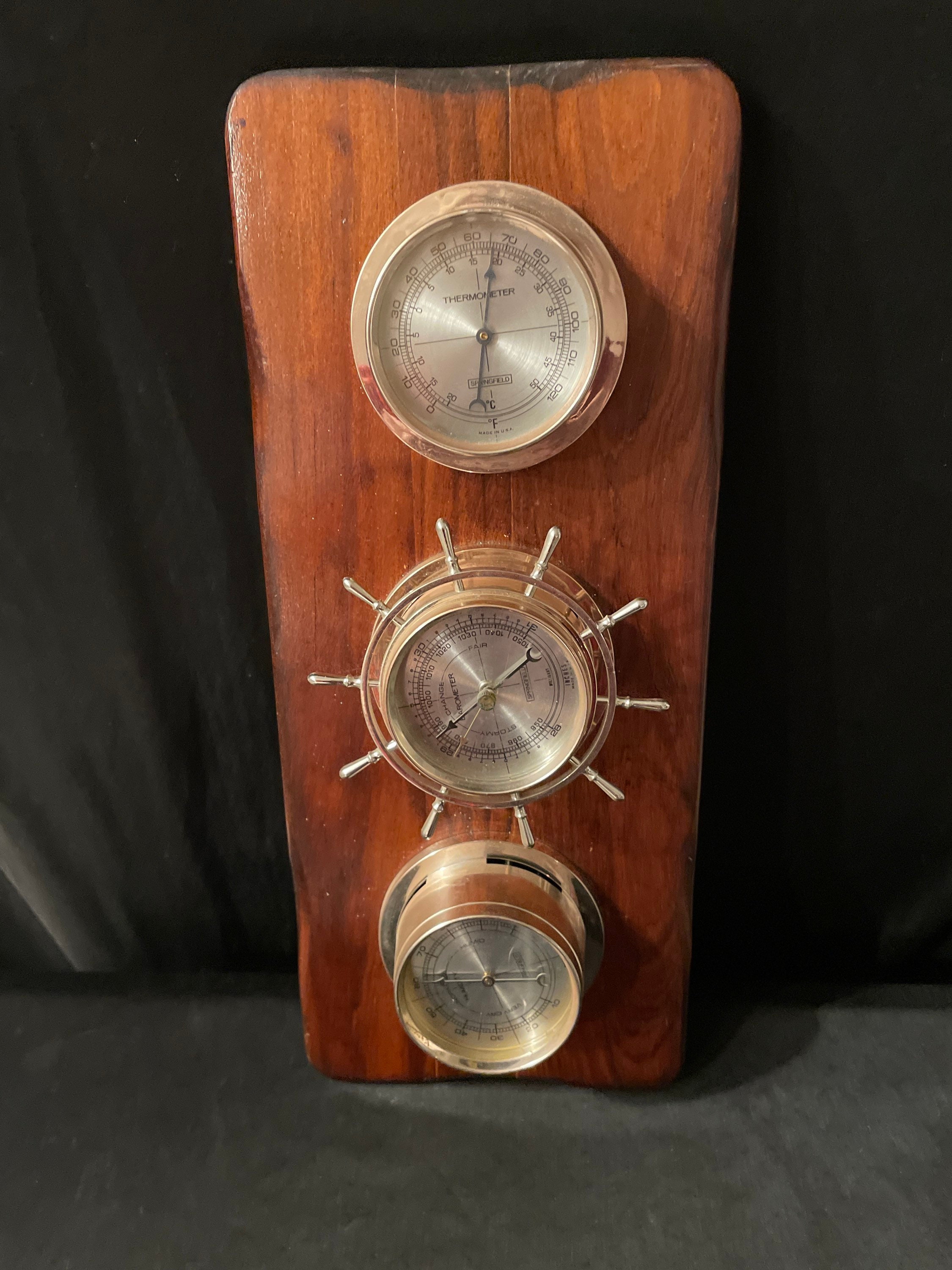Vintage Springfield Instrument Sunbeam Outdoor Thermometer 15 x 3