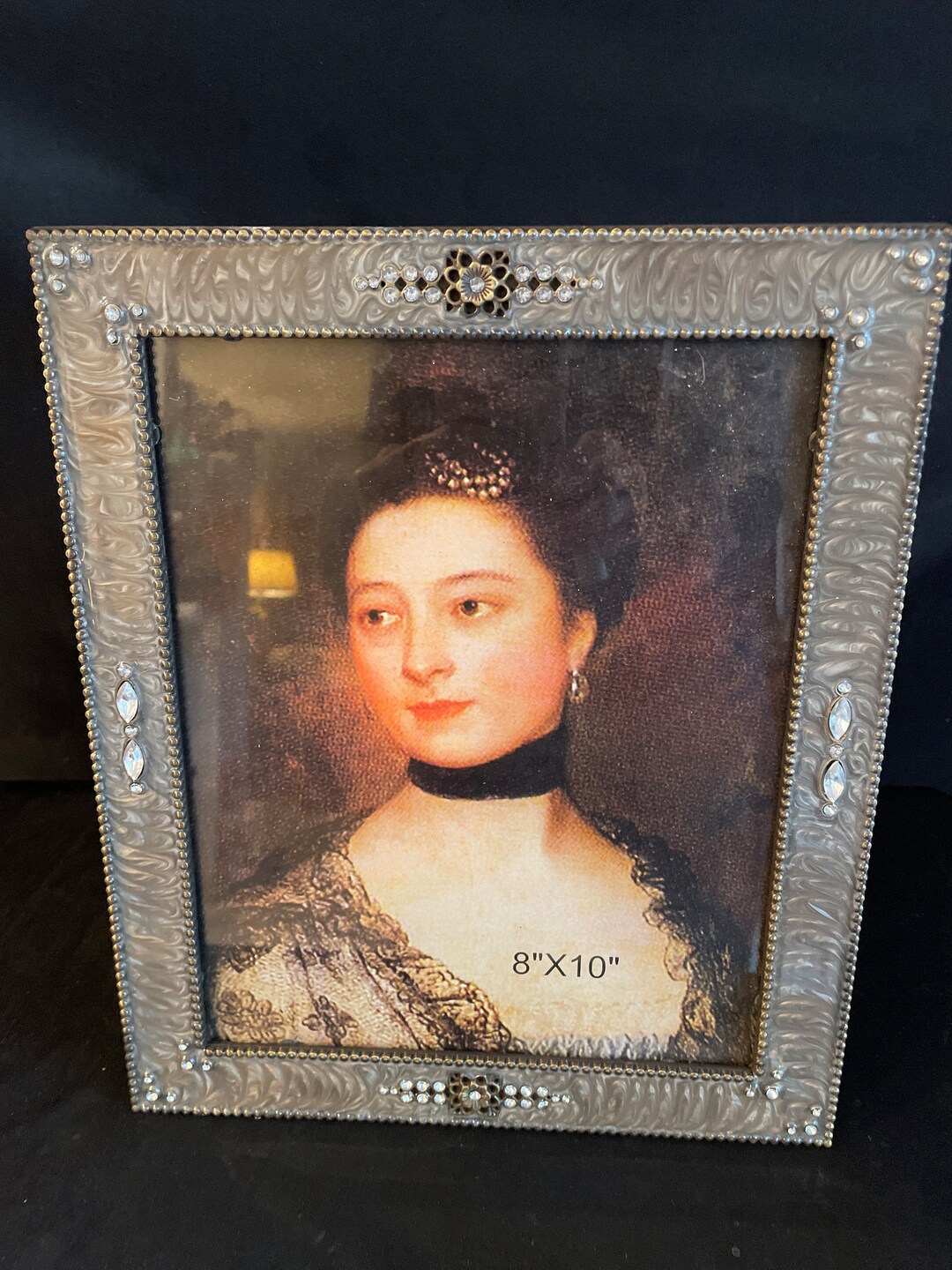 Ornate 8x10 Frame Victorian Beaded Filigree & White Stone Etsy