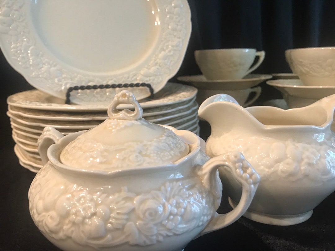 Crown Ducal Tea Set, Tableware, Service 10 Ppl ,w Dessert Plates ...
