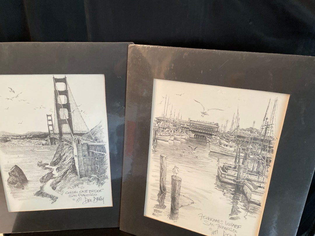 Don Davey Artist Charcoal Pencil Cityscape etching Etsy