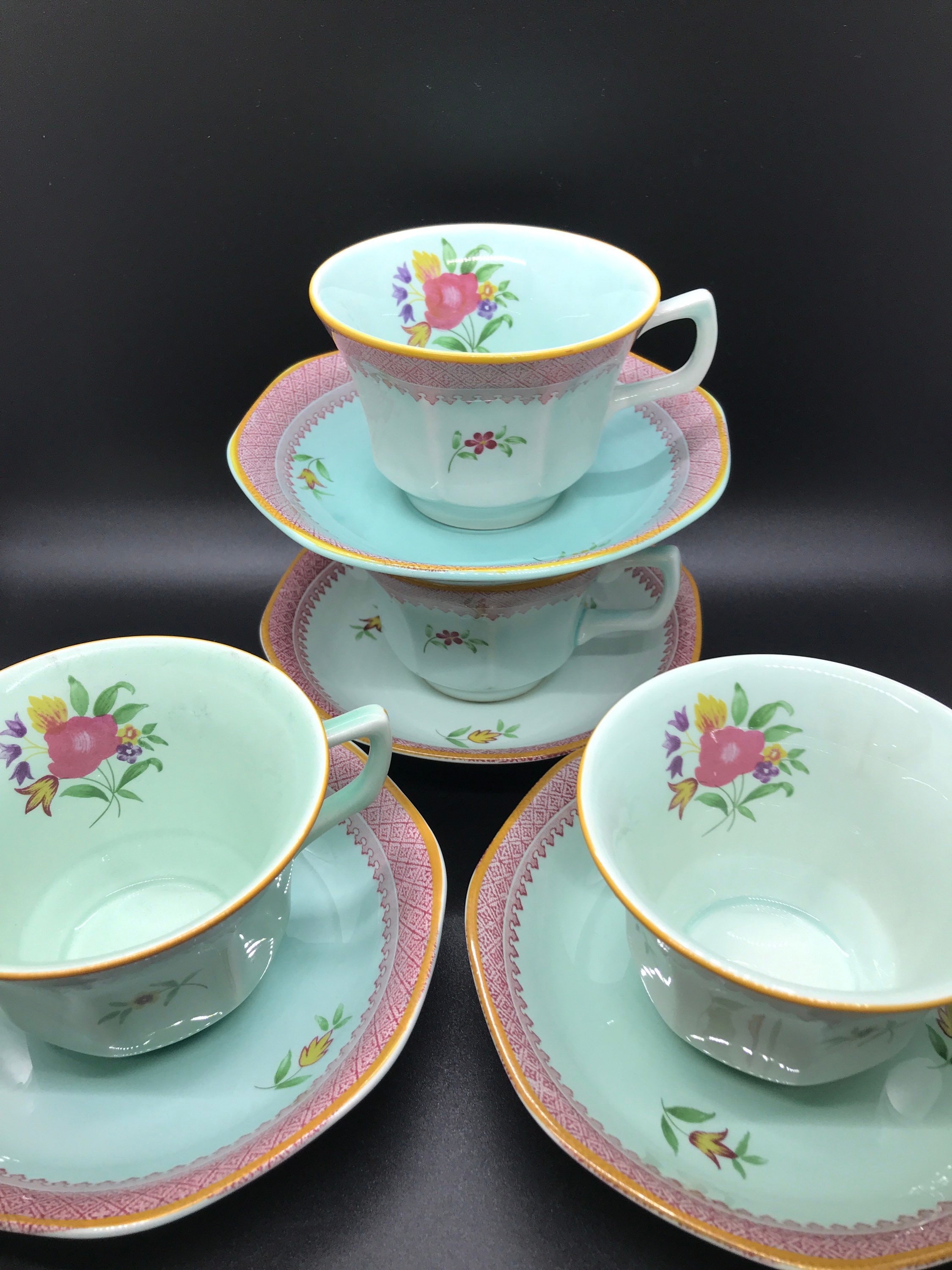 Vintage Coffee, Tea Set 8 Pcs , 4 Person Service Adams ,ironstone