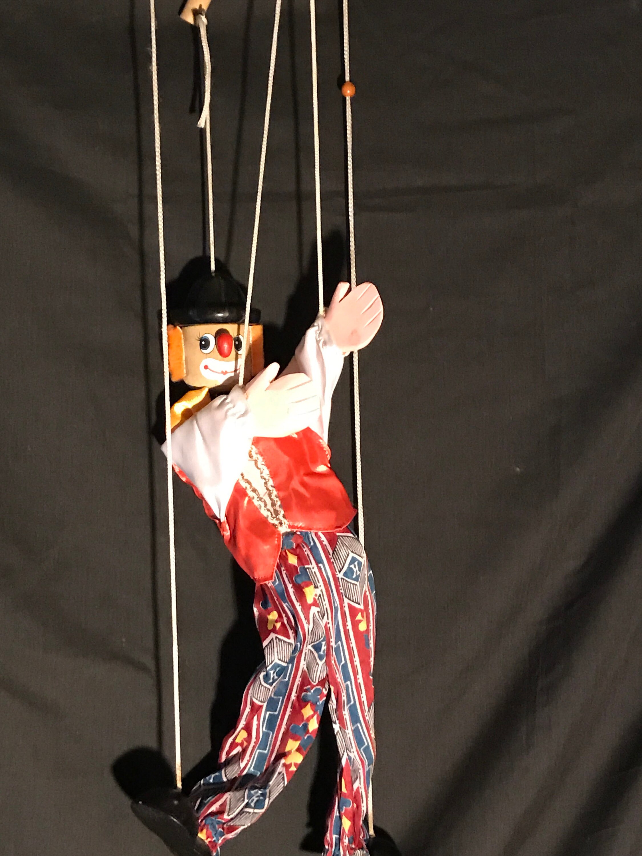 løgner Playful videnskabsmand Clown Marionettewooden Made in Italy - Etsy
