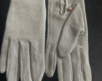 Vtg Evening Cocktail gloves , full arm , long , silver, deadstock, NWT , by Finale