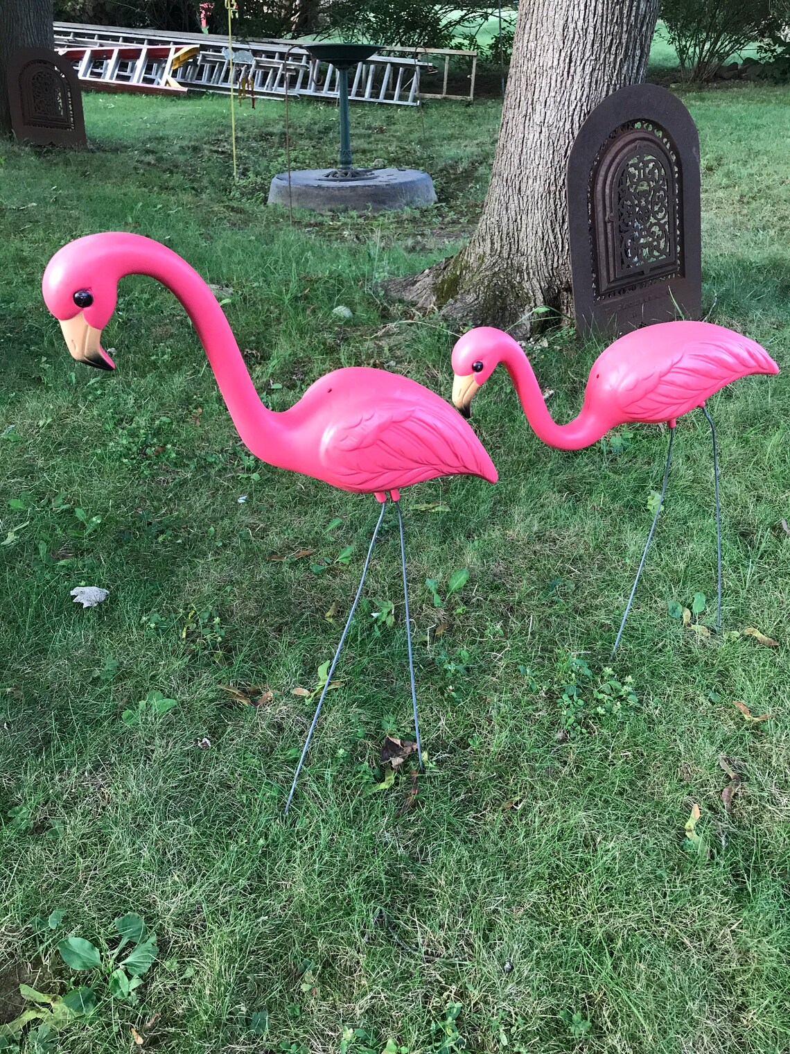Garden Flamingo Blow Mold Yard Stakes Etsy UK