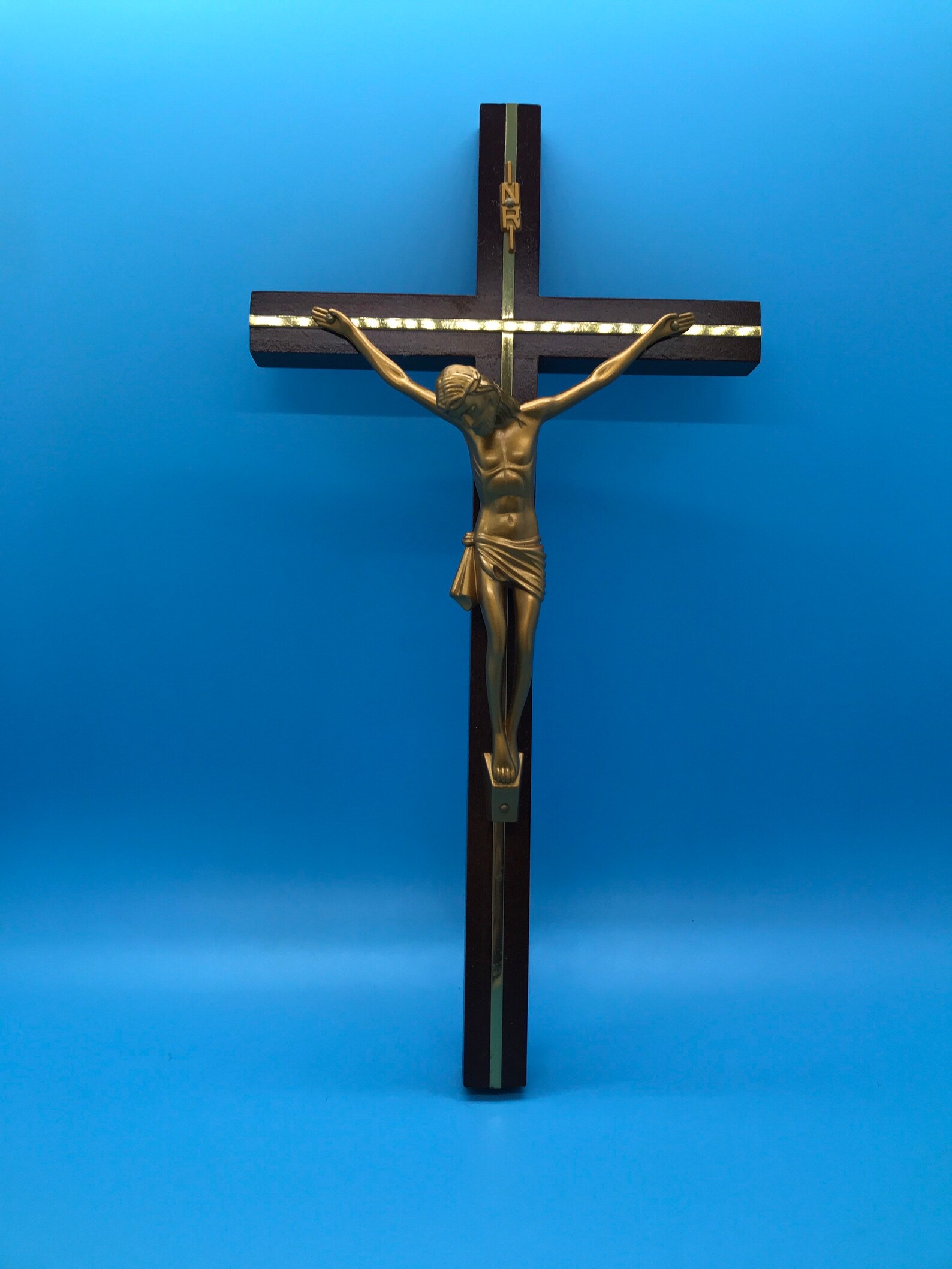Crucifix Cross Jesus Wall Crucifix Religious Metal Wood Etsy