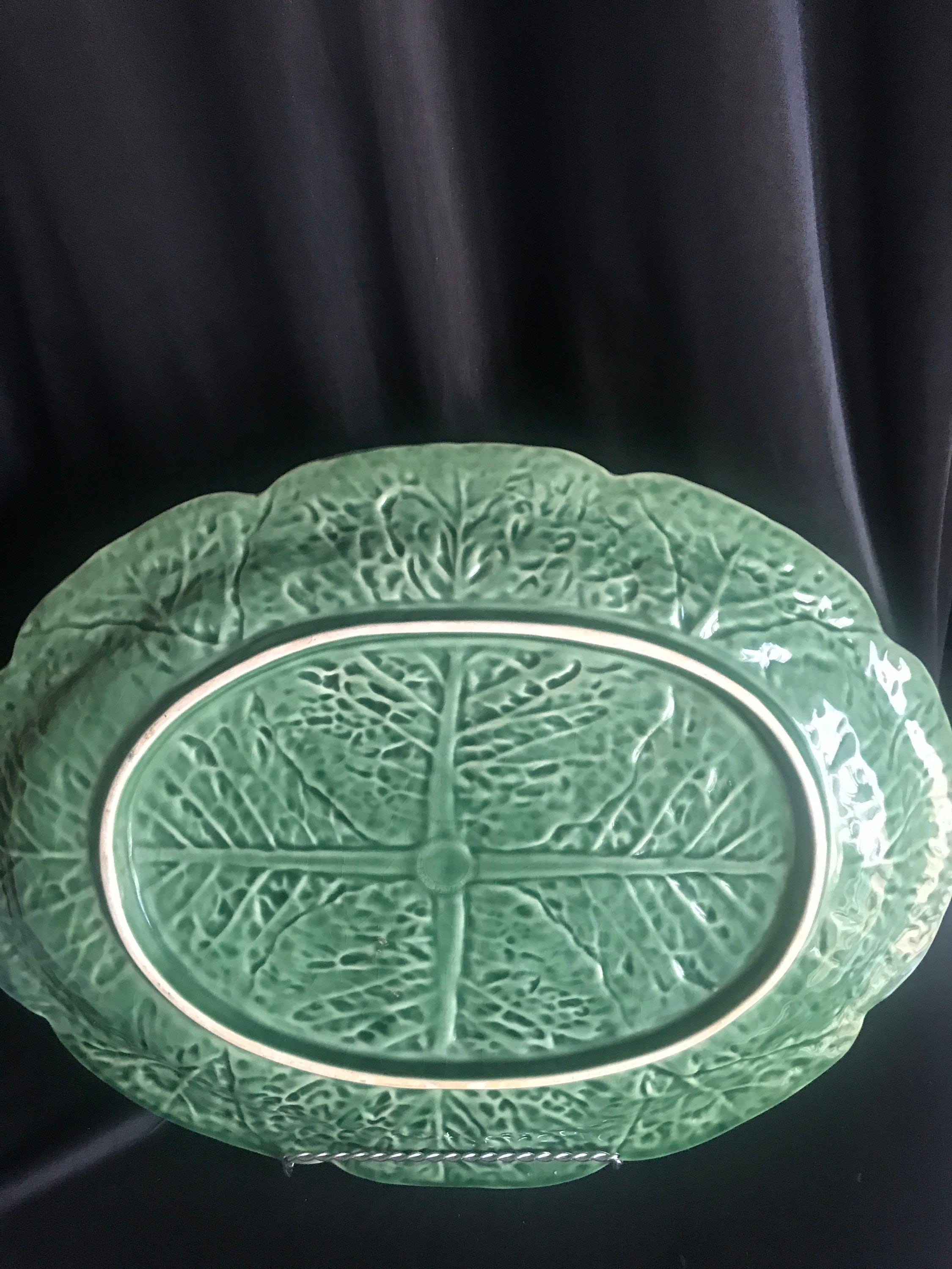 Cabbage Tableware Cabbage Ware Platter,tableware Server Large Majolica Stoneware ...