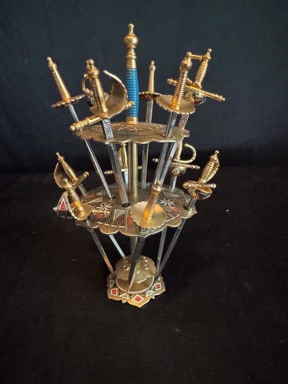 Vintage Appetizer or Martini Cocktails Picks Toledo Spanish Swords