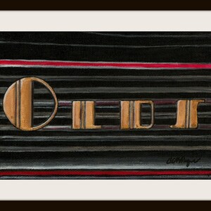 Oldsmobile L-40 giclee print of acrylic painting