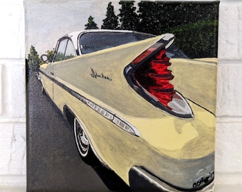 1960 DeSoto Adventurer automotive art original acrylic painting