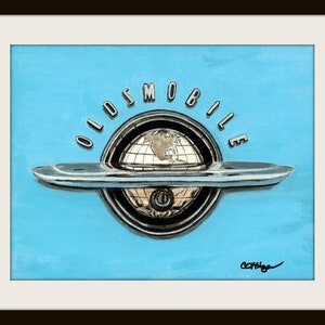 Oldsmobile International giclee print of acrylic painting
