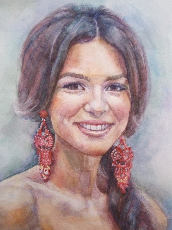 custom couple art / watercolor portrait / personalized gift / art from photo / portrait illustration / art commission / painted artwork