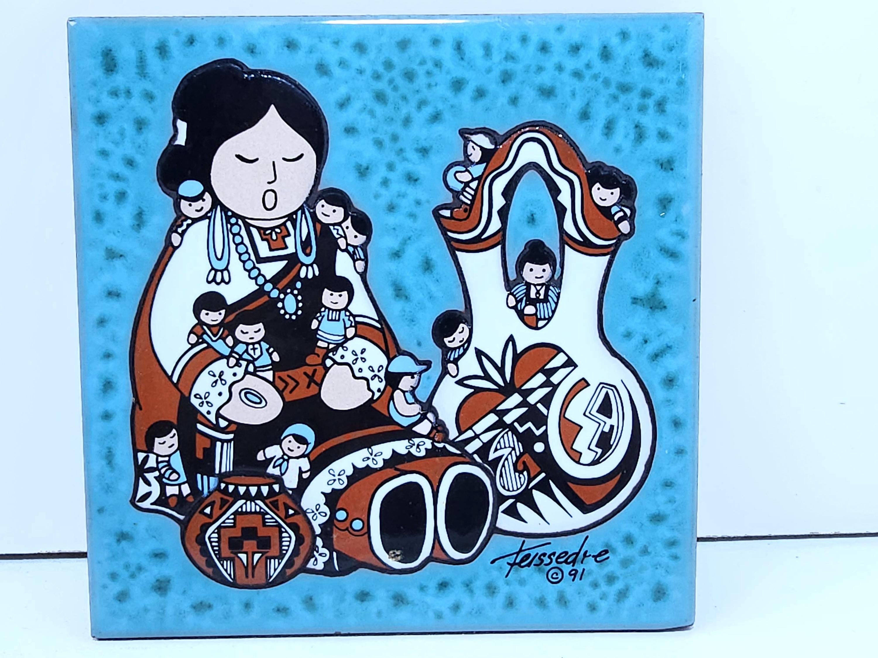 Cleo Teissedre Tile Storyteller Southwestern Art 6
