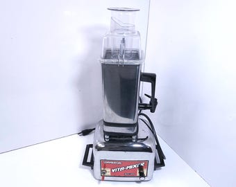 Vintage Vita-Mix Maxi-4000 Commercial Blender Tested Works Chrome Base Model 479044
