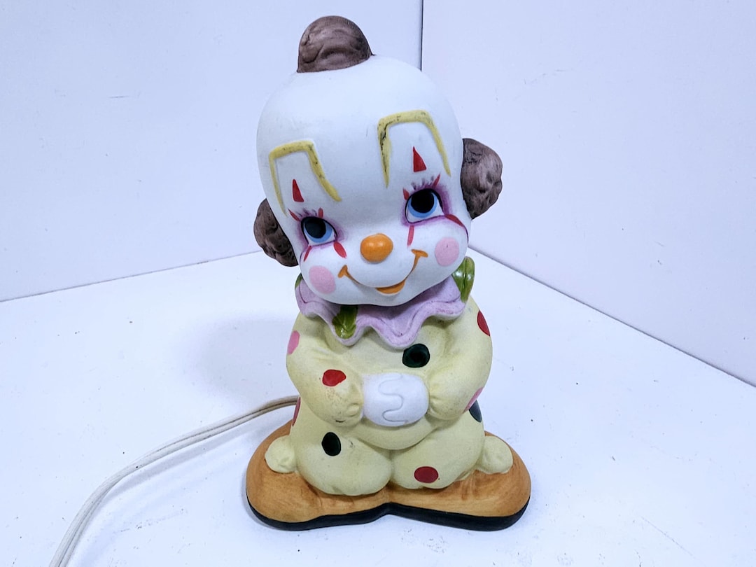 Lampe Vintage Années 70 - Magma, Figurine Clown Kitsch, Pour Chambre Ado