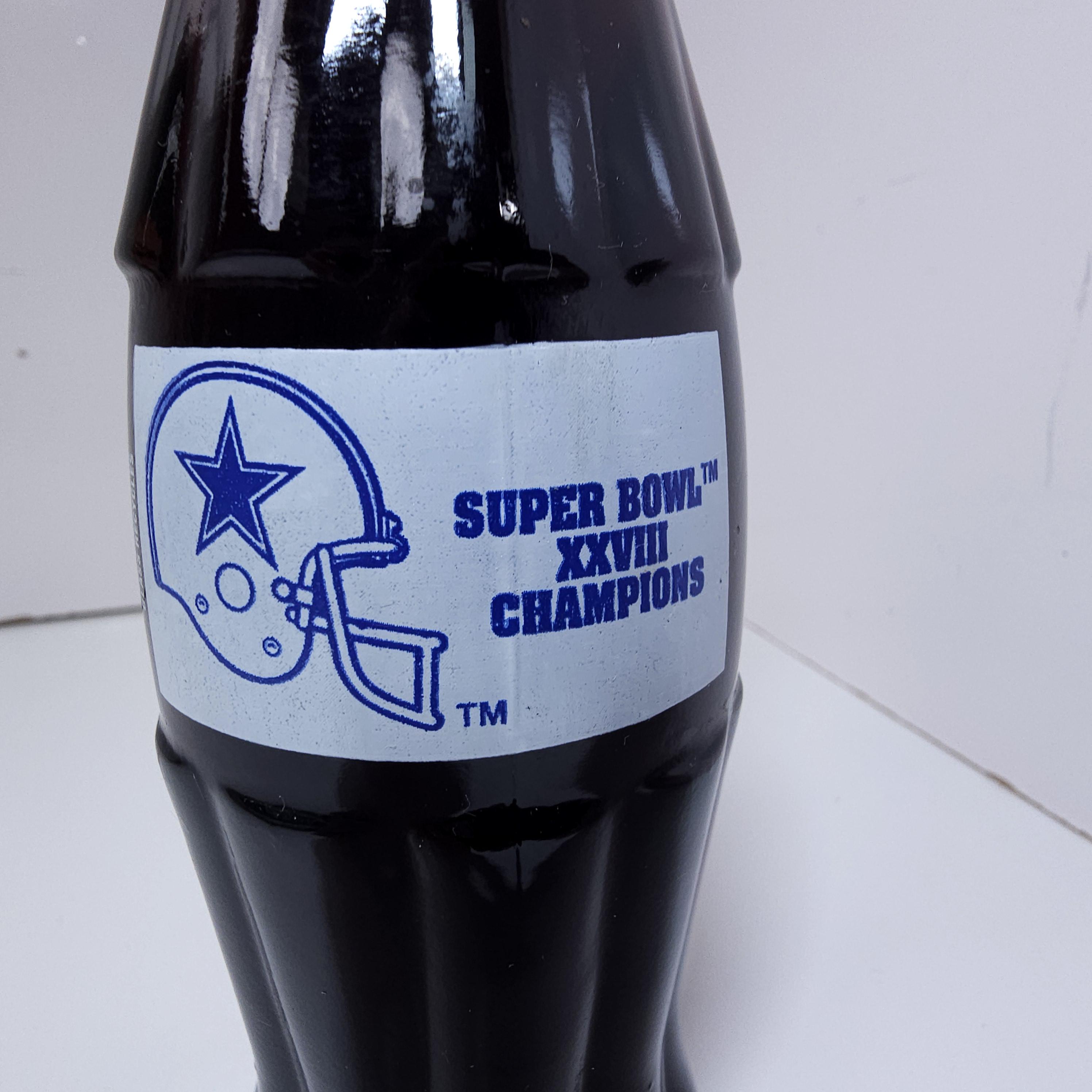 Dallas Cowboys Coca-cola 8 Oz Bottles Super Bowl XXVII XXVIII NFL