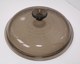 Replacement Corning Visions Amber Glass Lid 10" Pyrex 12 USA