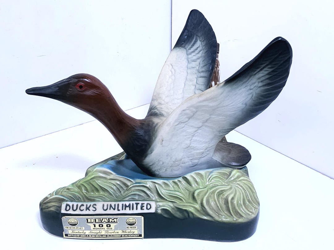 ダックスアンリミテッド　ジムビームバーボンデキャンタ　ヴィンテージ　1970年代 Vintage Jim Beam Ducks Unlimited Decanter 1979 – Canvasback Drake