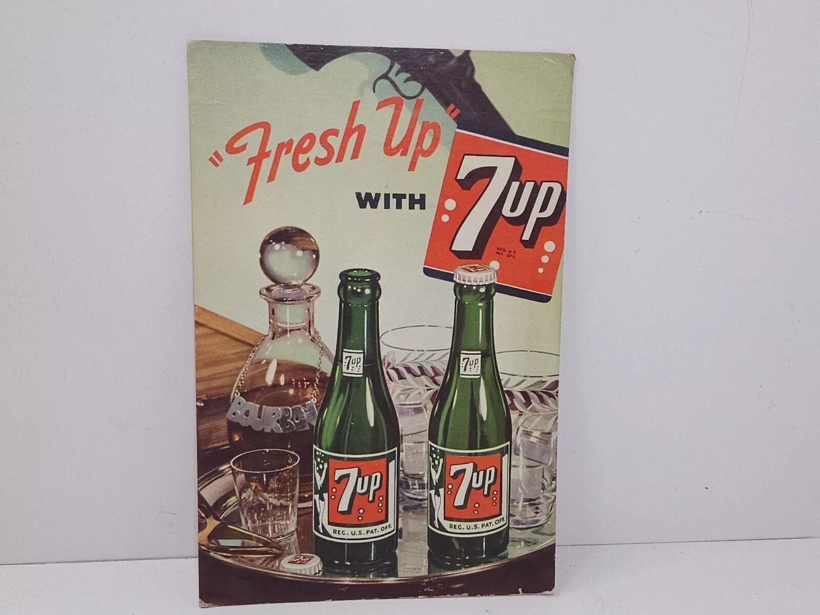 セブンアップ・vintage ７-up 1947年広告 コレクタブル Vintage 7up Sign - Etsy