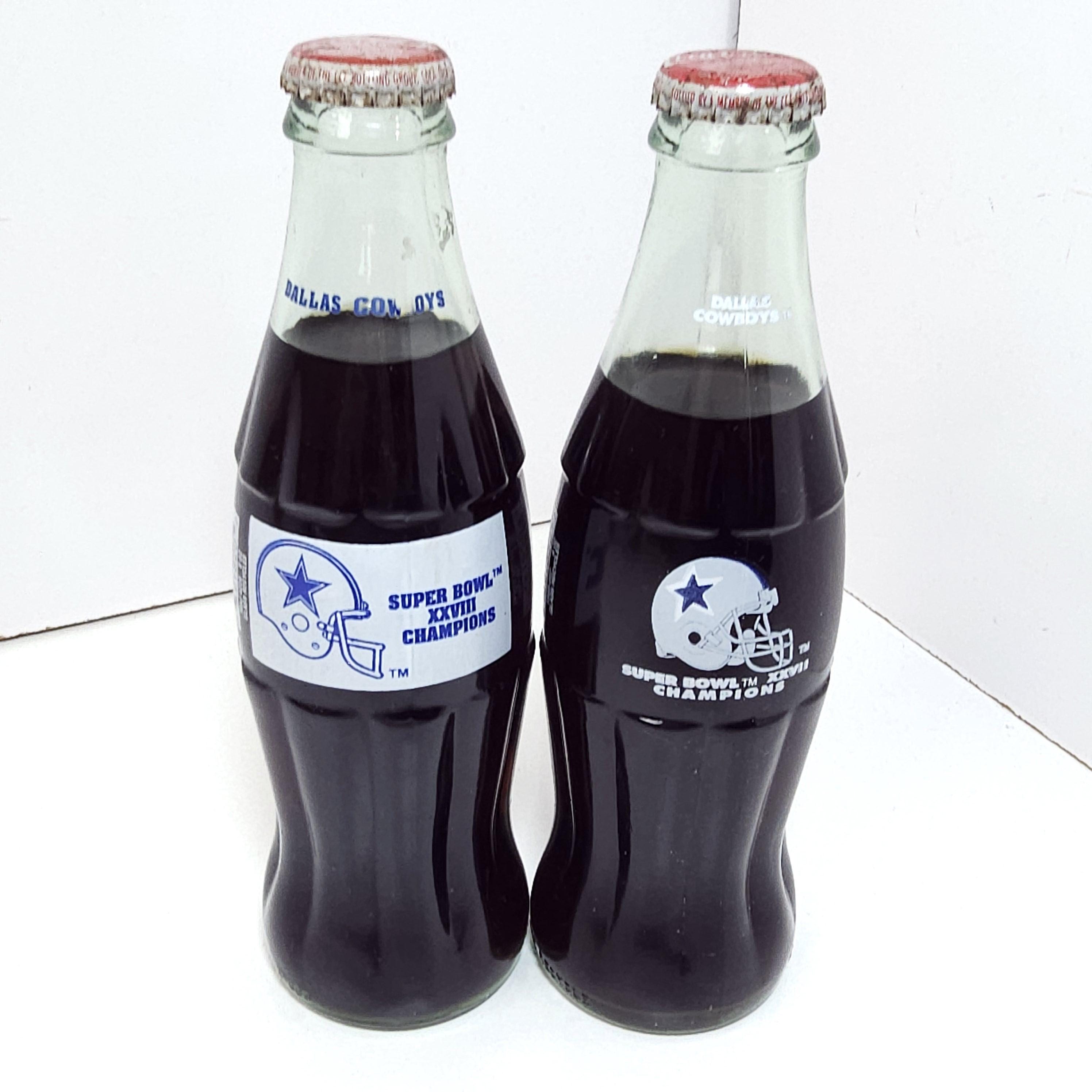 Dallas Cowboys Coca-cola 8 Oz Bottles Super Bowl XXVII XXVIII NFL