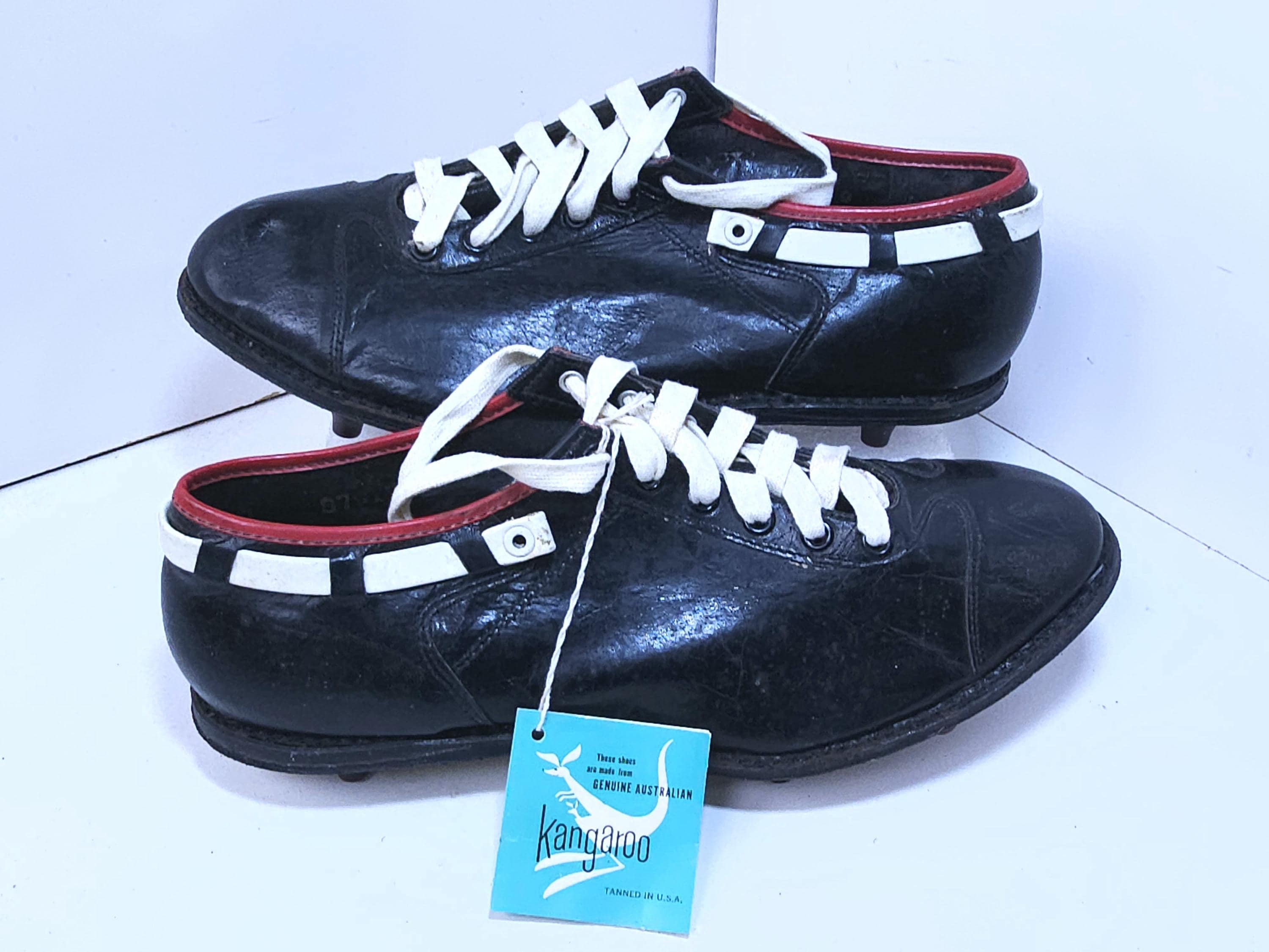 Vintage Kangaroo Leather Football Cleats With Tags 1950s - Etsy