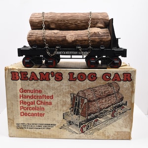 Jim Beam Log Car Decanter (Empty) Original Box