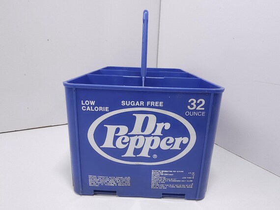 Vintage Dr Pepper Sugar Free 32 Oz 6 Pack Plastic Bottle Carrier