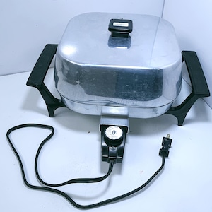 Vintage Sunbeam Electric Skillet 7-41AR – 10.5&quot; Square, Tested
