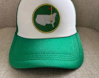Green Augusta Golf Tournament Trucker Hat - Snapback Style