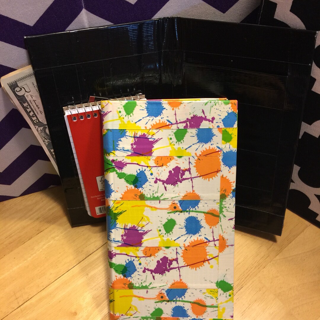 Paint Splatter Duct Tape Server Book Etsy