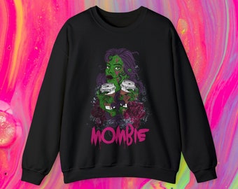 Mombie Momster Halloween Spooky Mom Unisex Heavy Blend™ Crewneck Sweatshirt