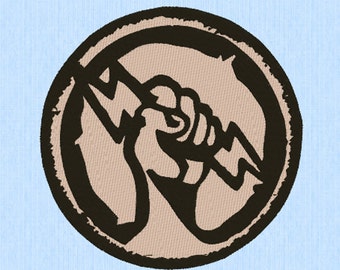 Lighting Emblem Embroidery Design