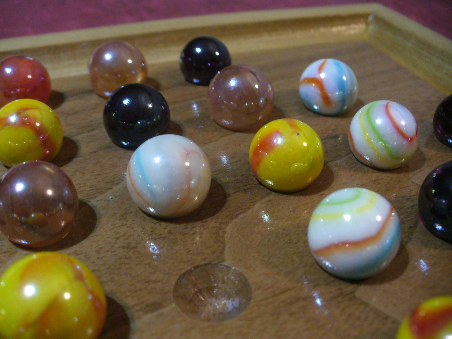 FREE SHIPPING Marble JumpSolitaire Game board Handmade Etsy