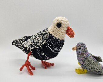 Pigeon - crocheted bird/squab/flying rat